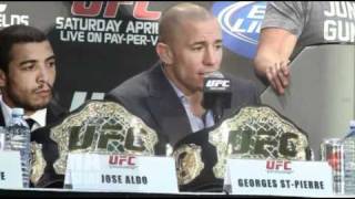 UFC 129 PC  GSP and Shields talk gymnastics training [upl. by Notled]