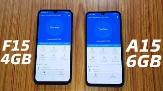 Samsung F15 4GB vs Samsung A15 6GB SPEED TEST with AnTuTu Gaming [upl. by Lezned]
