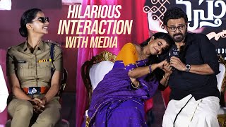 Venkatesh Meenakshi Aishwarya amp Team Hilarious Interaction With Media  sankranthikivasthunam [upl. by Mohkos]