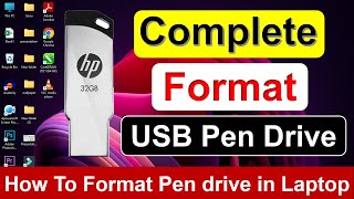 How To Format USB Pen Drive in LaptopPC  USB Pen Drive Format On Windows 10 [upl. by Montagu]