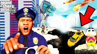 Franklin JOIN The POLICE amp DESTROYED LOS SANTOS In GTA 5  SHINCHAN and CHOP [upl. by Low]