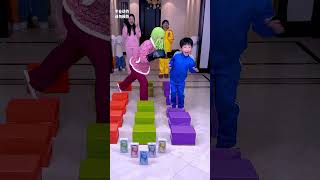 Box Jumping Challenge So Exciting Save It For LaterFunnyFamily PartyGames [upl. by Aehr]