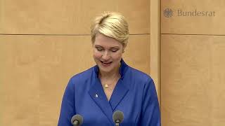 Bilanzrede der Bundesratspräsidentin Manuela Schwesig [upl. by Sillyhp]