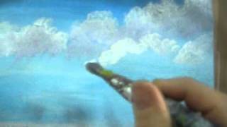 How To Paint Clouds with Acrylics [upl. by Baese]