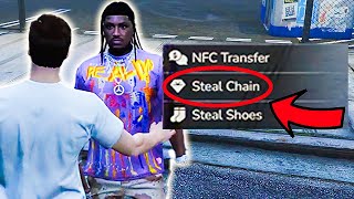 Snatching Chains from ANGRY Thugs GTA RP Trolling [upl. by Ahar833]