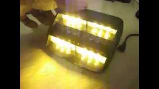 Amber 18 LED Car Windscreen Strobe Blinking Dash Lights f1 [upl. by Alleul454]