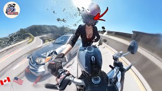 BRUTAL MOTORCYCLE CRASHES  CRAZY amp EPIC Motorcycle Beginner Mistakes 2024 7 [upl. by Yekcor]