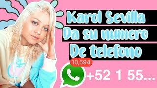 Karol Sevilla da su número de teléfono 😱📲Mariel Karolista [upl. by Ueihtam]