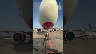 Airbus Front Push Back Taxi Out Full Loaded GETTING READY TO TAKEOFF [upl. by Alyson]