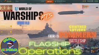 Tier9 BB POMMERN in Flagship Operations  PTS update 140  World of Warships [upl. by Burgwell163]