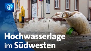 Hochwasserlage im Saarland weiter angespannt – Wasser zieht sich langsam zurück [upl. by Damal]