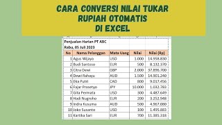 Cara Konversi Kurs Mata Uang di Excel secara Otomatis dan Update setiap hari [upl. by Nylram]