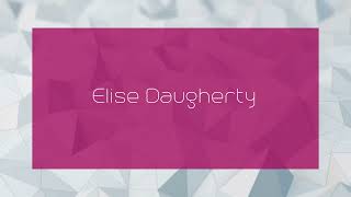 Elise Daugherty  appearance [upl. by Knorring]