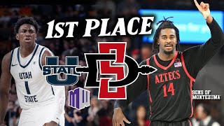 LIVE San Diego State vs Utah State for 1st Place [upl. by Annuahs]