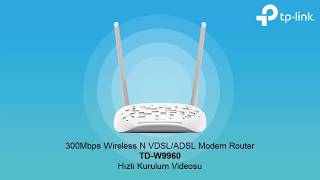 300Mbps Wireless N VDSLADSL Modem Router TDW9960 Kurulum Videosu [upl. by Shute]