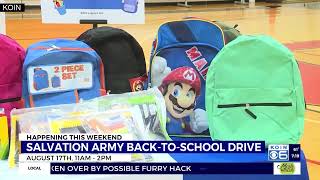 Moore Street Salvation Army Back to School Drive [upl. by Aliuqehs]