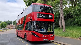 FULL JOURNEY  LONDON BUS 180 NORTH GREENWICH  ERITH FRASER ROAD LG71DPY 84163 [upl. by Fritz]