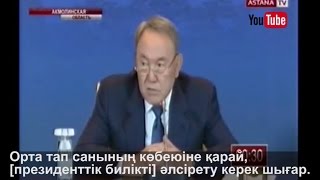 Назарбаев quotбетбұрысыquot [upl. by Essirehc]