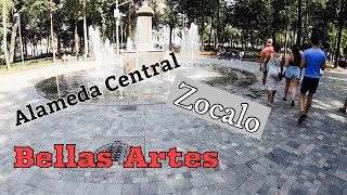 🇲🇽 Mexico City Walking Tour 4K  Alameda Central To Zocalo [upl. by Sedinoel538]