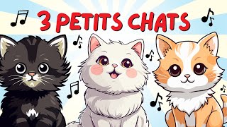 Trois petits chats remix 🐱 Comptines et chansons pour les enfants 🎶 [upl. by Aidole838]