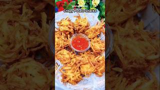 AlooKe Lachchhedaar Crispy Pakaude recipe snacks potato shortvideo food [upl. by Lamarre]