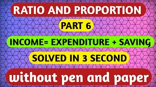 ratio prapotrtion income type  income and expenditure ratio problems  ratio income and expenditure [upl. by Adnamaa]