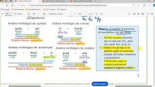 Repaso y ejercicios de análisis de palabras Lengua II ESO Adultos 2024 [upl. by Zacharie]