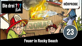 Die drei  Kids  Folge 23 Feuer in Rocky Beach  Hörprobe zum Hörspiel [upl. by Ahseirej562]