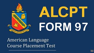 ALCPT FORM 97 [upl. by Nedearb]