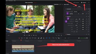 Aggiungere testo sovrimpresso ai video che scorre dal basso in alto con DaVinci Resolve [upl. by Hilten]