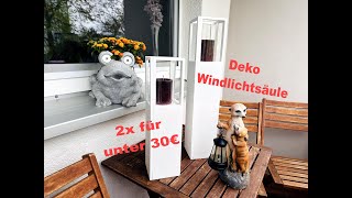 DIY Deko Windlicht Säulen aus Holz und Glaseinsatz für unter 30€ [upl. by Animehliw92]