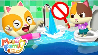 Baby Saves Water  Save the Earth Song  Good Habits  Kids Song  Kids Cartoon  MeowMi Family Show [upl. by Jemy225]