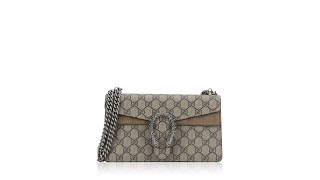 Gucci GG Supreme Crystal Dionysus Small Shoulder Bag Taupe [upl. by Castro]