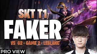 SKT Faker PROVIEW  vs G2 Esports Worlds 2019 SemiFinals Game 2 [upl. by Orimlede321]