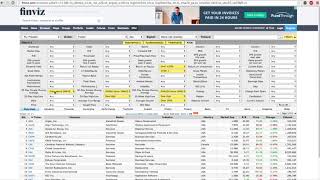 طريقة استعمال موقع FINVIZ لتصفية الاسهم [upl. by Aicilaana]