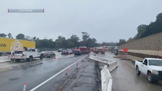 Northbound Highway 101 backed up after garbage truck crash north of Sheffield Drive exit [upl. by Kalli]