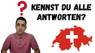 Einbürgerungstest Schweiz 🇨🇭  Teste dein Wissen  Teil 1  Wirst du Schweizer 📕 [upl. by Retsae344]