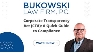 Corporate Transparency Act CTA A Quick Guide to Compliance [upl. by Ailema]