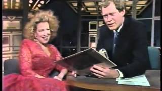 Bette Midler  The Late Show with David Letterman 1985 [upl. by Eyllek]