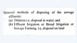 Disposal of effluent Environmental Engineering [upl. by Nitsuga646]