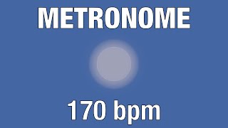 170 BPM Metronome  Audio  Visual [upl. by Llerud]