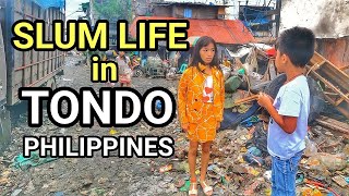 THE FAMOUS BIGGEST SLUM in PHILIPPINES  EXTREME WALK at SLUM NARROW ALLEY in Tondo Manila 4K 🇵🇭 [upl. by Hanson]