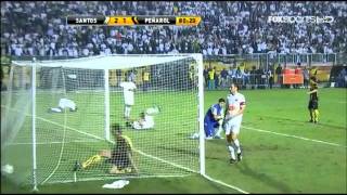 Santos Peñarol goles y pelea [upl. by Naginnarb]