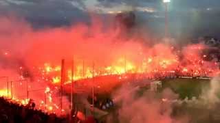 PAOK  Olympiacos 10 Greek Cup semifinal teams entrance Toumba Stadium [upl. by Trotta742]