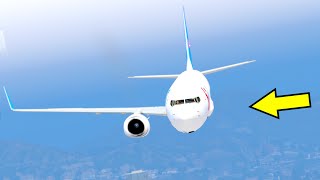 Airplane Emergency Landing With One Wing In GTA 5 Plane Crash Into Crane [upl. by Senskell]