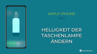 Helligkeit der Taschenlampe ändern  Apple iPhone iOS 15 [upl. by Nueoras542]