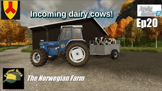 A closer look at the norwegian dairy cow  Rennebu  FS22  The Norwegian Farm e20 [upl. by Elicia]