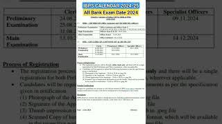 IBPS CALENDAR 202425 OUT  All bank exam date out ibps bank exam exam calendar sbi exam date [upl. by Warring187]