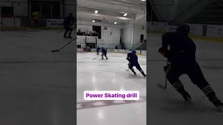 Power skating ice hockey drill [upl. by Vershen]