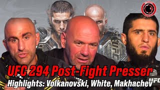 UFC 294 PostFight Press Conference Highlights Dana White Alexander Volkanovski Islam Makhachev [upl. by Sedberry]